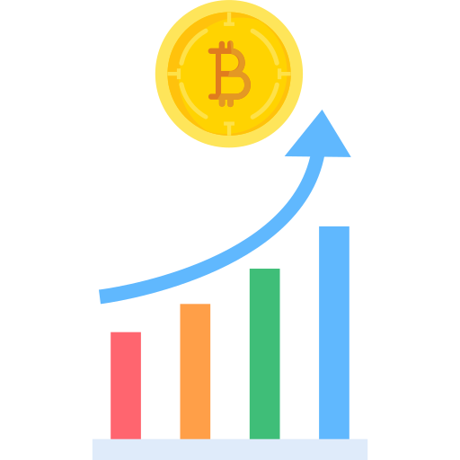 bitcoin-grafiek Arslan Haider Flat icoon