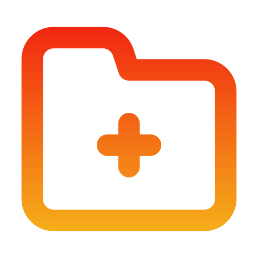 Folder medical Generic gradient outline icon