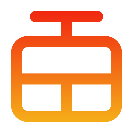 kabelbaan Generic gradient outline icoon