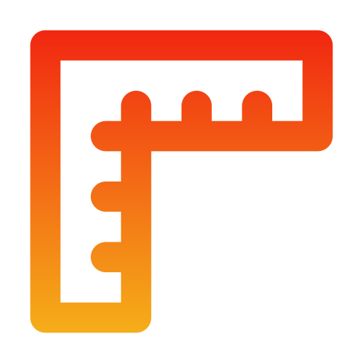 Линейка-комбинированная Generic gradient outline иконка