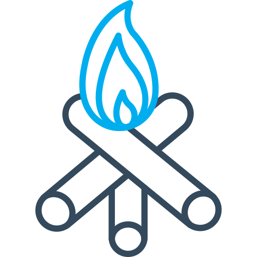 ogień Arslan Haider Outline Blue ikona