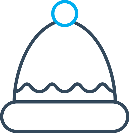 冬用の帽子 Arslan Haider Outline Blue icon