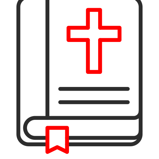 bible Arslan Haider Outline Red Icône