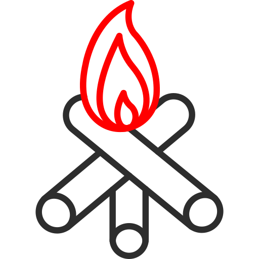 ogień Arslan Haider Outline Red ikona