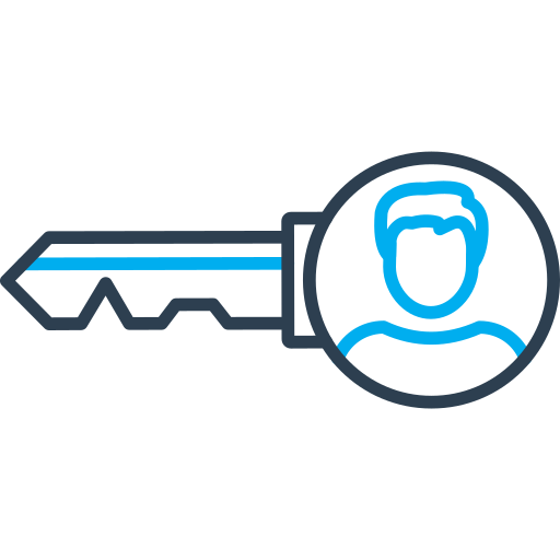 Security Arslan Haider Outline Blue icon