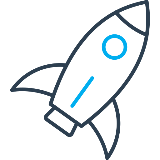 Ракета Arslan Haider Outline Blue иконка