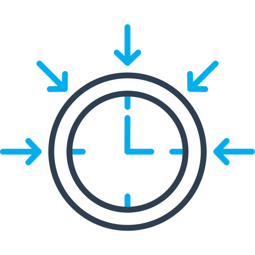 Clock Arslan Haider Outline Blue icon