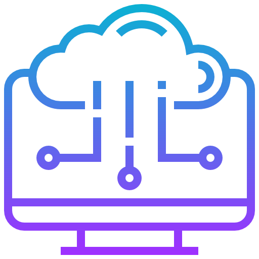 cloud computing Meticulous Gradient icoon