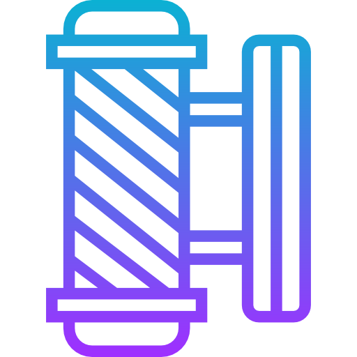 słup fryzjerski Meticulous Gradient ikona