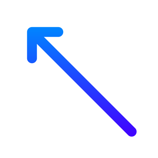 Up left arrow Generic gradient outline icon