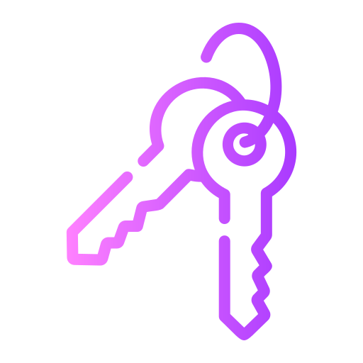 conjunto de chaves Generic gradient outline Ícone