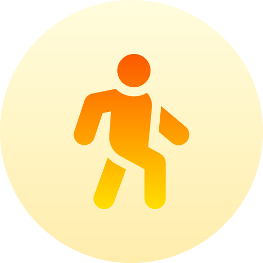 caminando Basic Gradient Circular icono