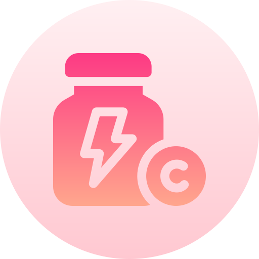 vitamina c Basic Gradient Circular icono