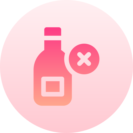 No alcohol Basic Gradient Circular icon
