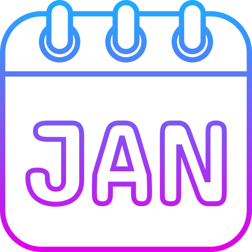 January Generic gradient outline icon