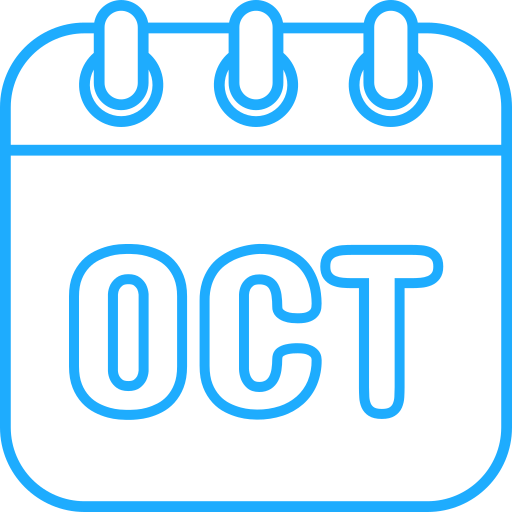 10月 Generic color outline icon