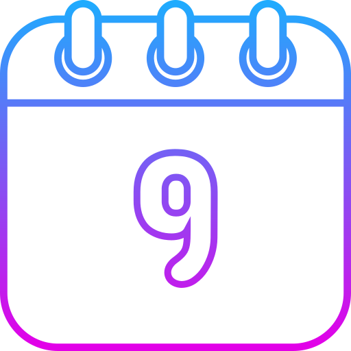 nueve Generic gradient outline icono