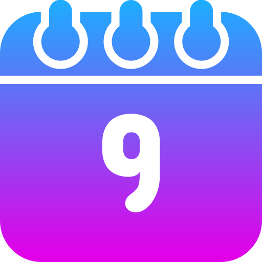 아홉 Generic gradient fill icon