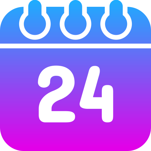 Twenty four Generic gradient fill icon