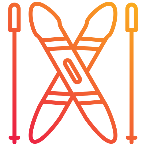 Ski Generic gradient outline icon
