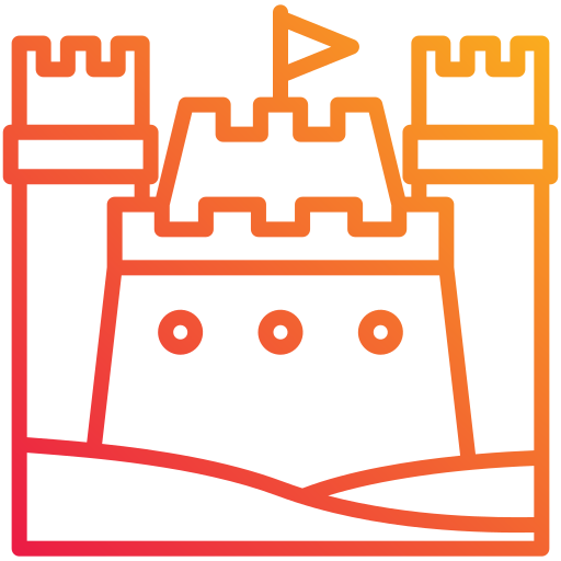 zamek z piasku Generic gradient outline ikona