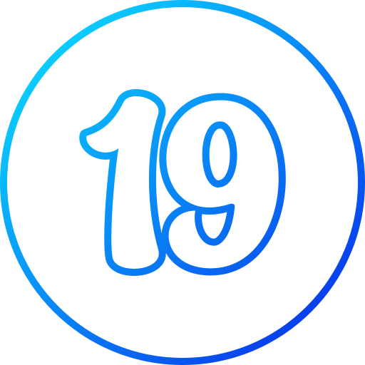 nummer 19 Generic gradient outline icon