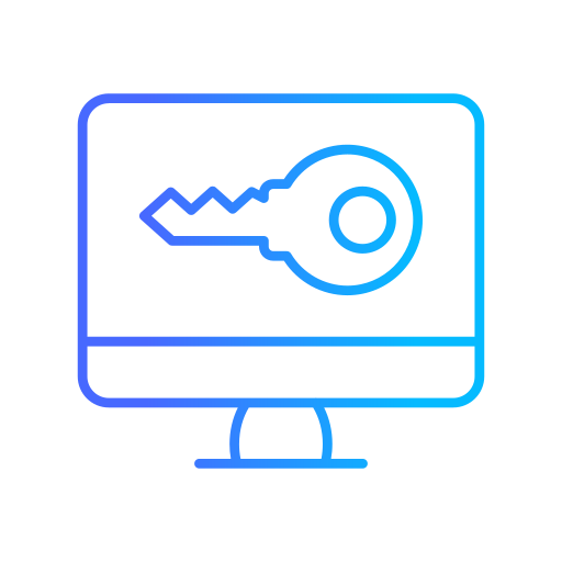 Computer Generic gradient outline icon