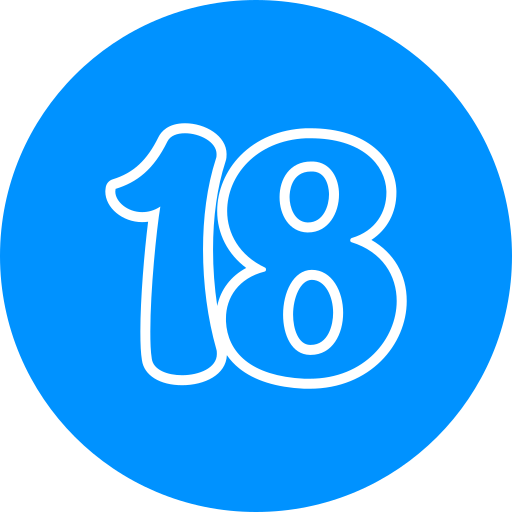 nummer 18 Generic color fill icon