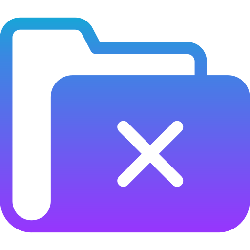 Remove folder Generic gradient fill icon