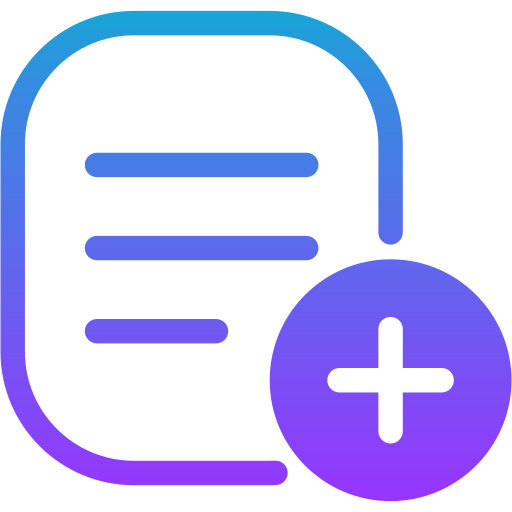 ドキュメントの追加 Generic gradient fill icon