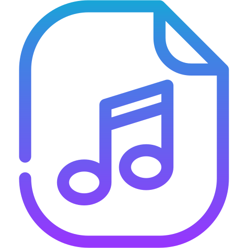 archivo de música Generic gradient outline icono