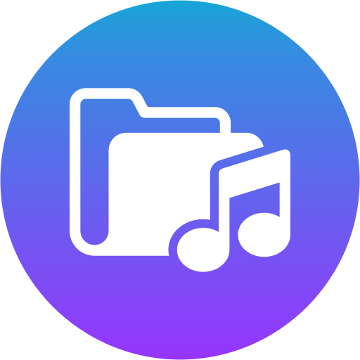 Music folder Generic gradient fill icon