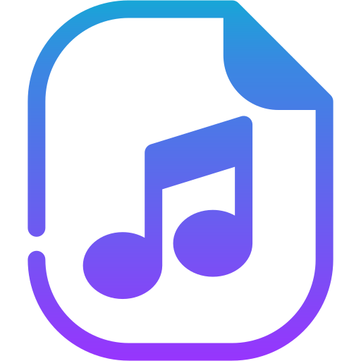 음악 파일 Generic gradient fill icon