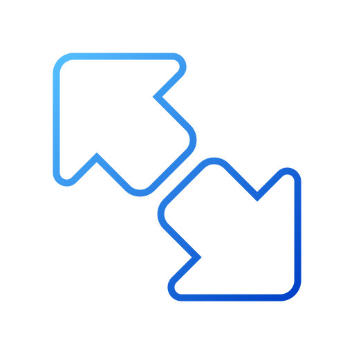 左右の矢印 Generic gradient outline icon