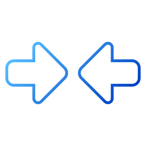 Left and right arrows Generic gradient outline icon