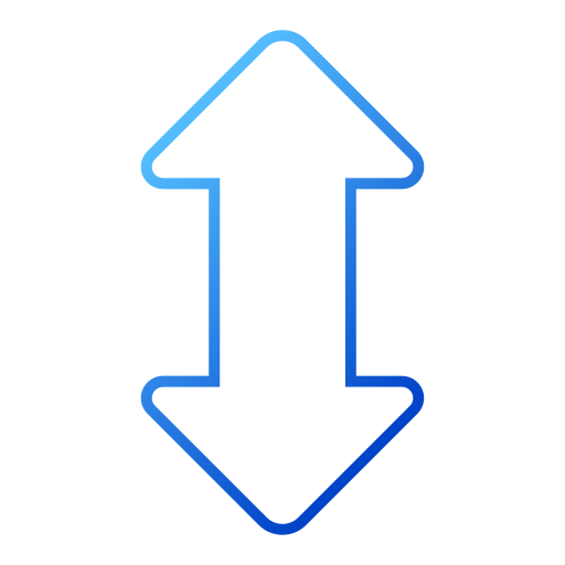 Up and down arrows Generic gradient outline icon