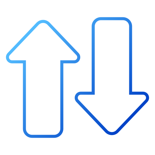Up and down arrows Generic gradient outline icon