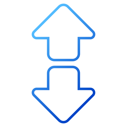 Up and down arrow Generic gradient outline icon