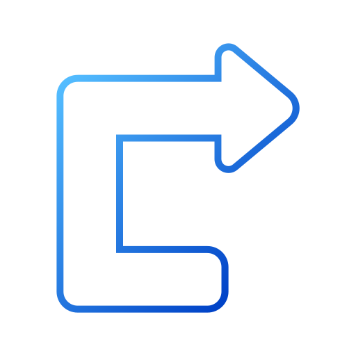 Turn right Generic gradient outline icon