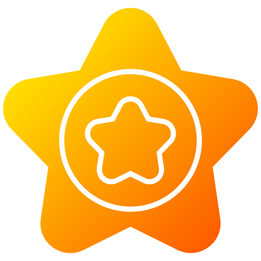 odznaka gwiazda Generic gradient fill ikona