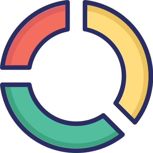 wykres kołowy Generic color lineal-color ikona