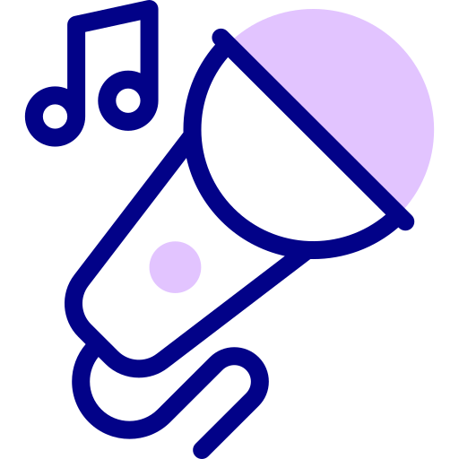 microfoon Detailed Mixed Lineal color icoon