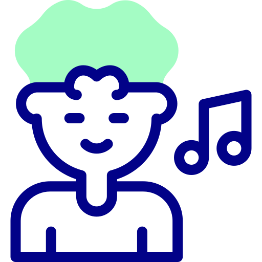 歌手 Detailed Mixed Lineal color icon