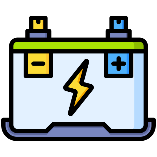 車の電池 Generic color lineal-color icon