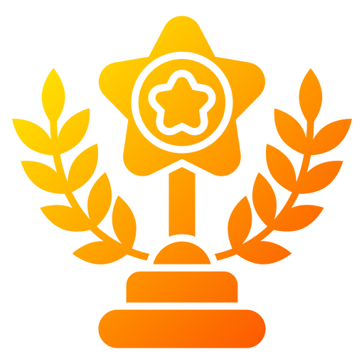 medaglia del trofeo Generic gradient fill icona