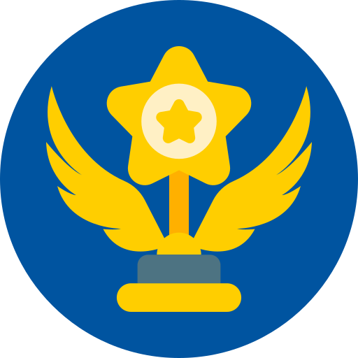 Trophy medal Generic color fill icon