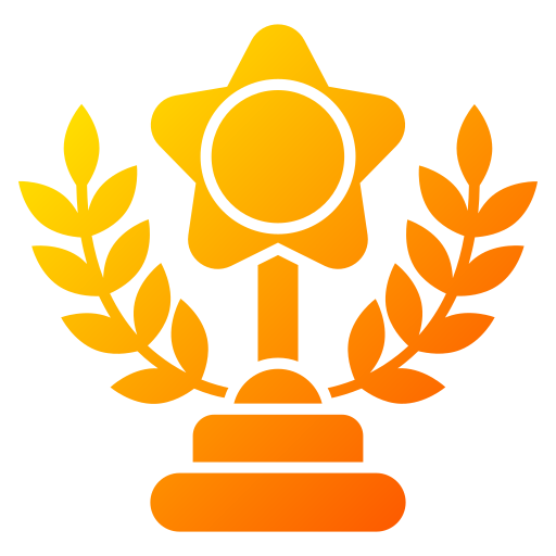 medalla de trofeo Generic gradient fill icono
