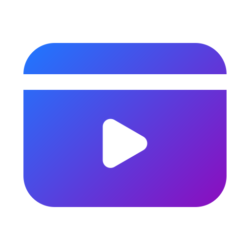 Video Generic gradient fill icon