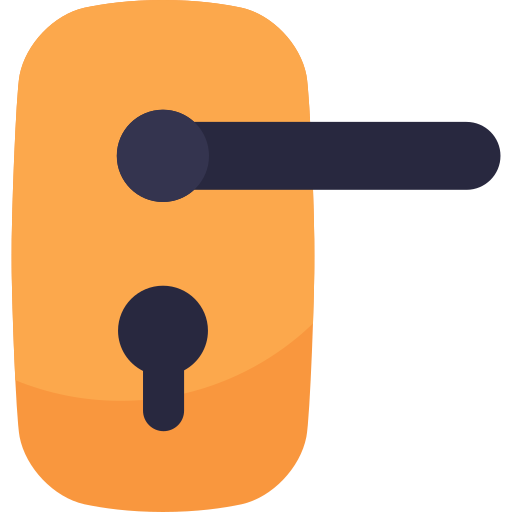 Door handle Generic color fill icon