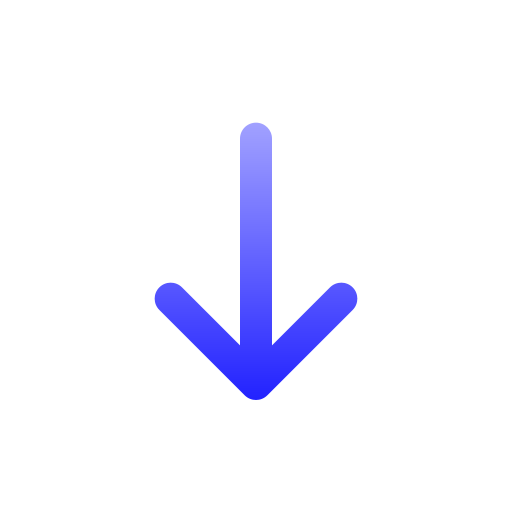 omlaag Generic gradient outline icoon